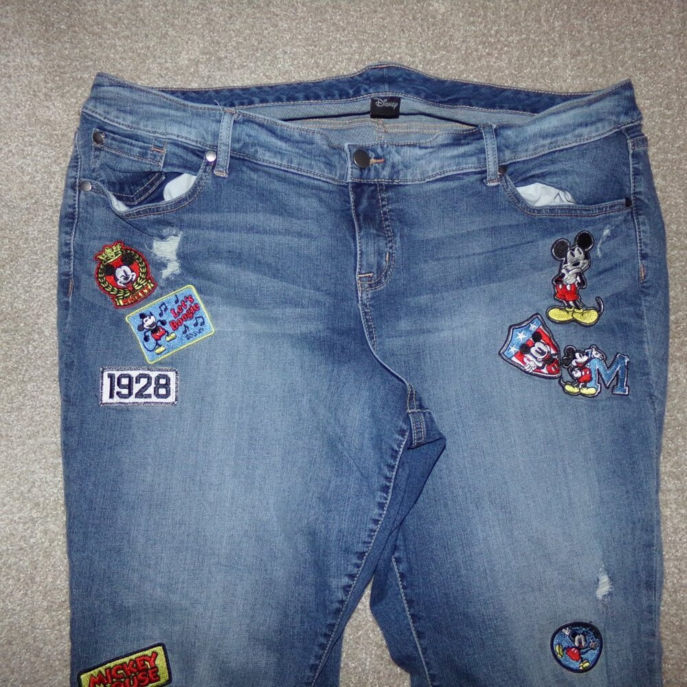 TORRID X DISNEY MICKEY MOUSE PATCH DISTRESSED JEA… - image 3